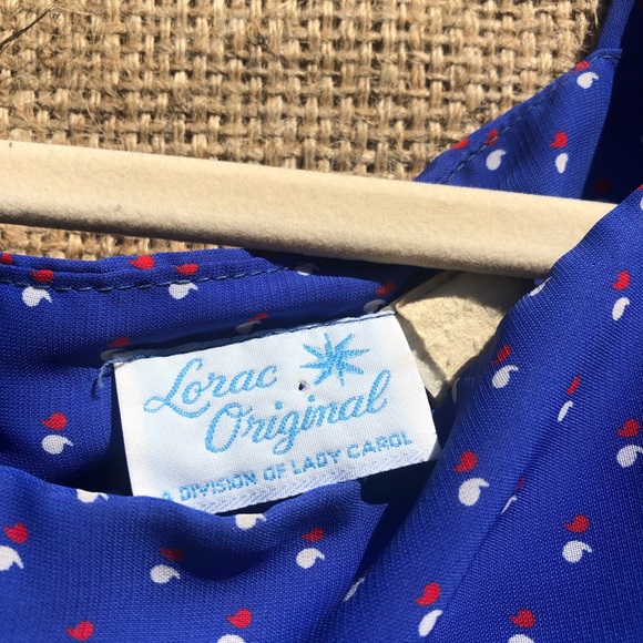 Vintage Lorac Original Drop Waist Dress Blue size 1X - Picture 2 of 5